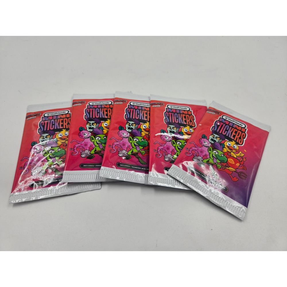 5x New VeeFriends Mini Sticker Packs NYCC 2025 Exclusive Sticker Pack Sealed